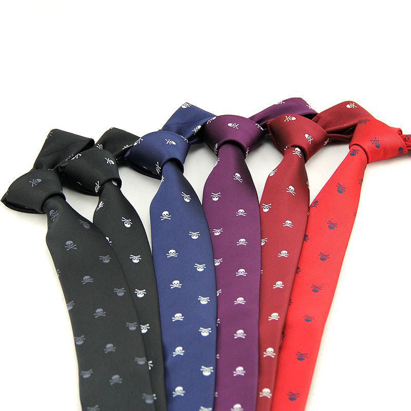 Men 6cm SKinny Polyester Silk Neckties - Men Guide Store