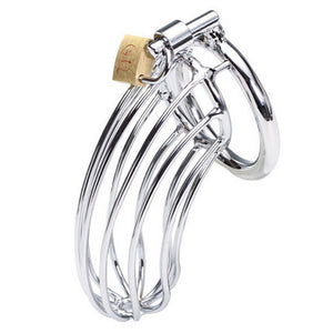 Stainless Steel Male Chastity Device Penis Ring - Men Guide Store