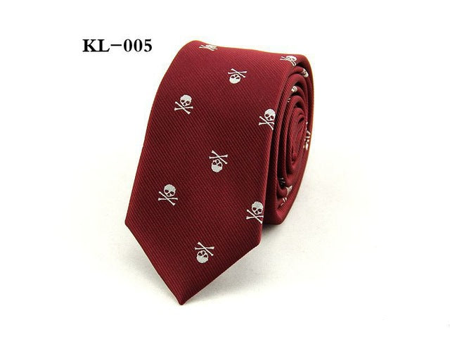 Men 6cm SKinny Polyester Silk Neckties - Men Guide Store