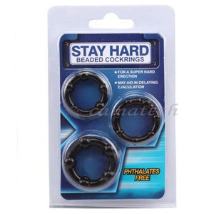 3Pcs Stay Hard Silicone Beaded Penis Rings For Men - Men Guide Store