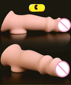 Penis Sleeve Extender Super Soft Silicone Realistic Cock Sex Toys For Men - Men Guide Store