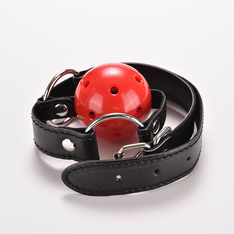 PU Leather Band Ball Mouth Gag Oral Adult Games For Couples Flirting Sex Products Toys - Men Guide Store