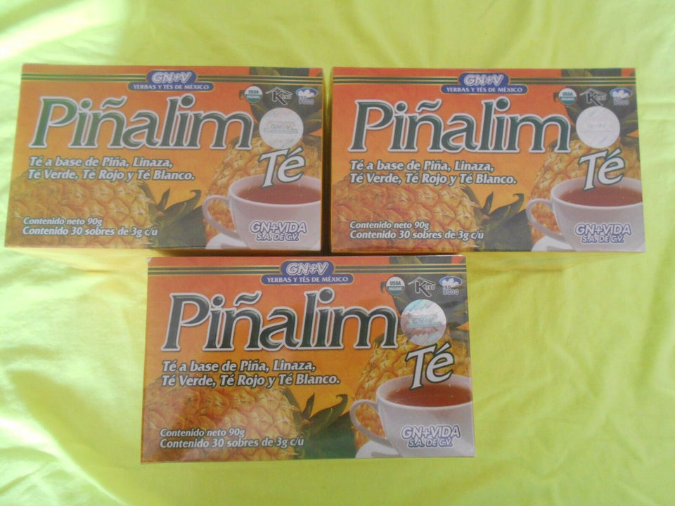 3 x PIÑALIM TEA GN+VIDA . PINALIM TEA (3 Boxes) DIET. DETOX. WEIGHT CONTROL. - Men Guide Store