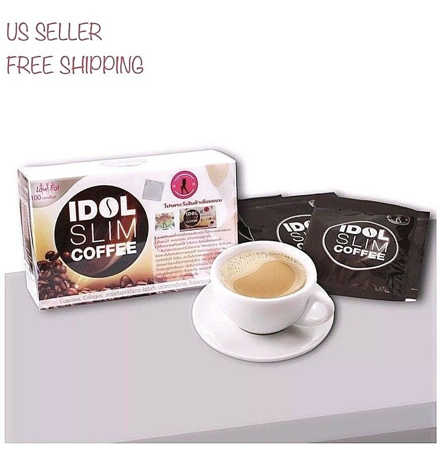1 Box IDOL SLIM COFFEE Weight Loss Diet Drink SLIMMING BURN L-Carnitine Collag - Men Guide Store